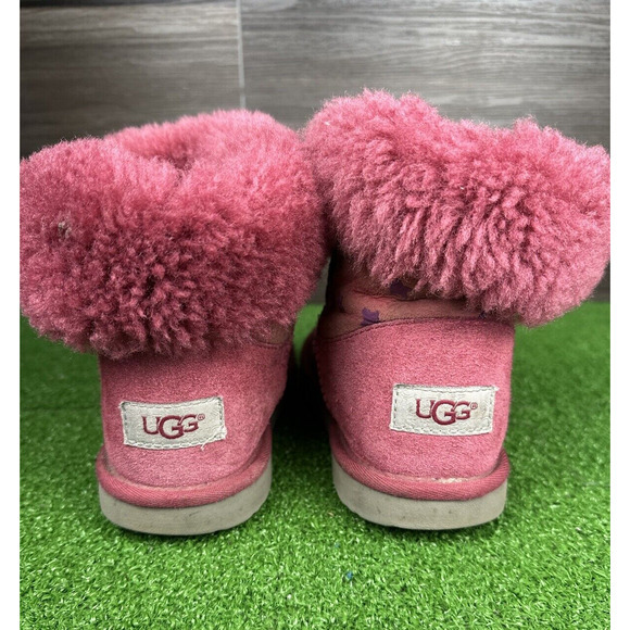 UGG Navy Stars Pop Coral‎ Suede Boots US size 3 - Picture 3 of 5